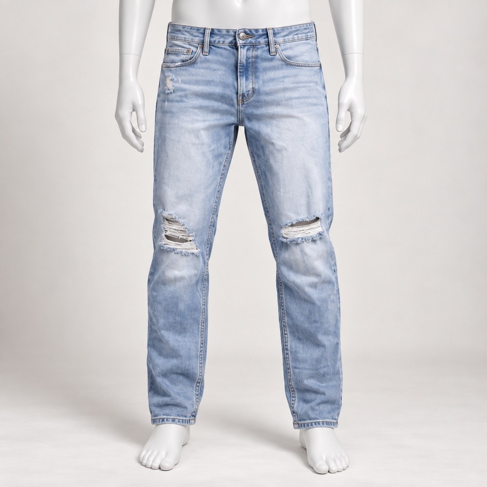 Hollister Super Skinny Jeans Womens 5S W27 L26 Light Blue Distressed High Rise